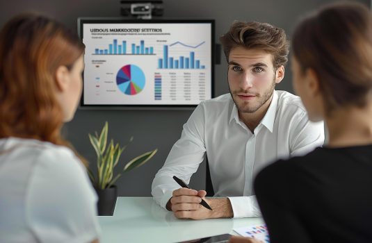 Revenue Cycle Manager on a meeting