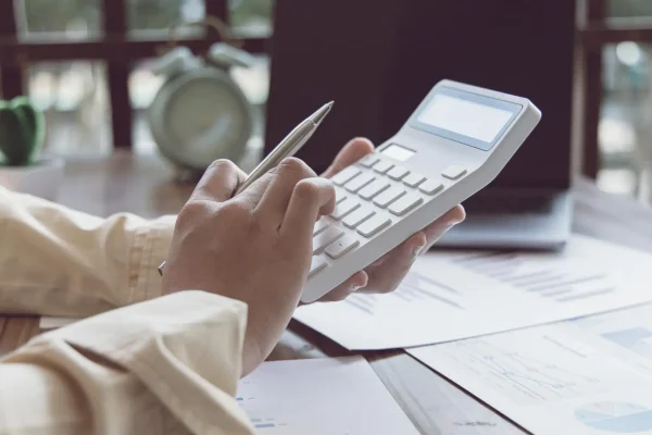 Accountant working on desk